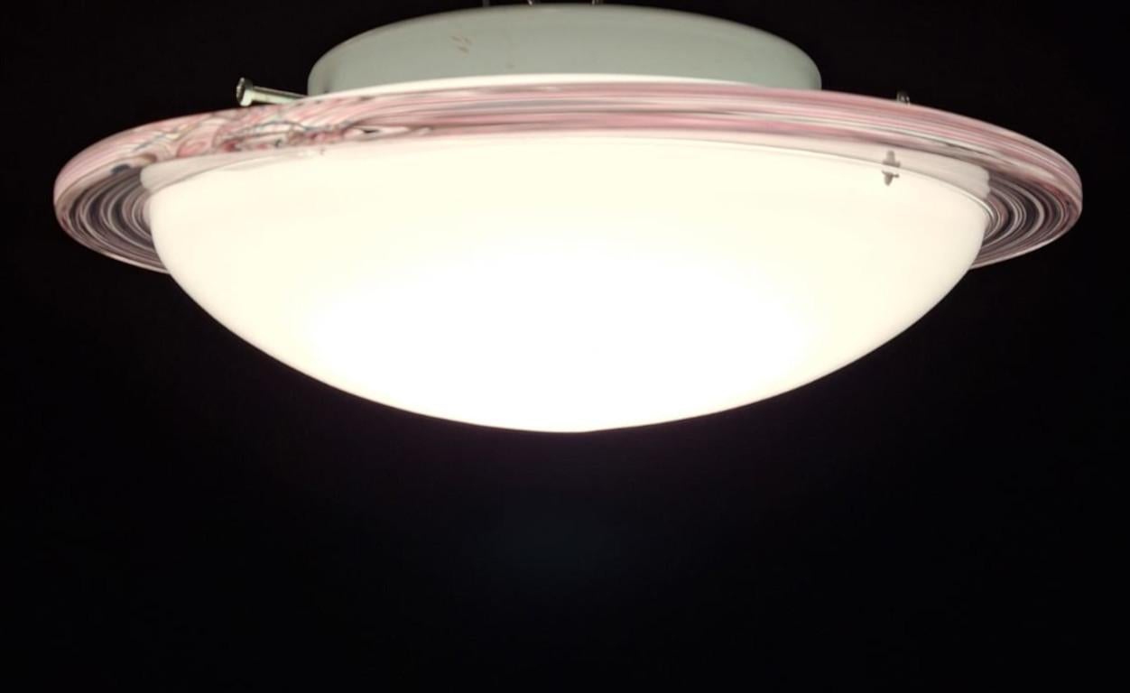 Blanc laiteux Murano Flush Mount / Sconce en vente 3