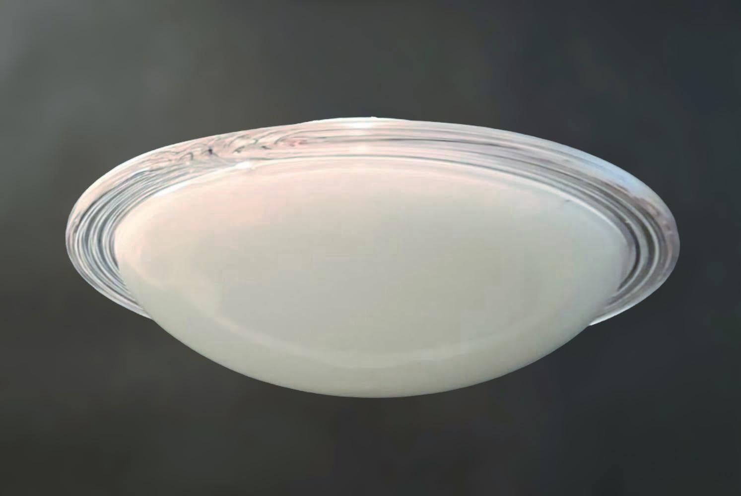 Mid-Century Modern Blanc laiteux Murano Flush Mount / Sconce en vente