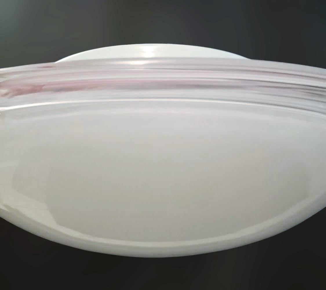 Verre brun Blanc laiteux Murano Flush Mount / Sconce en vente
