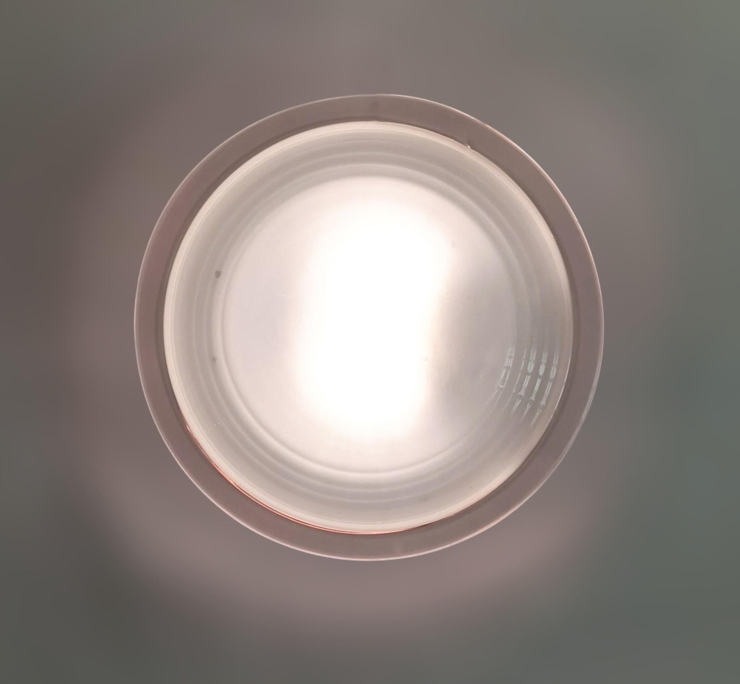 Blanc laiteux Murano Flush Mount / Sconce en vente 1