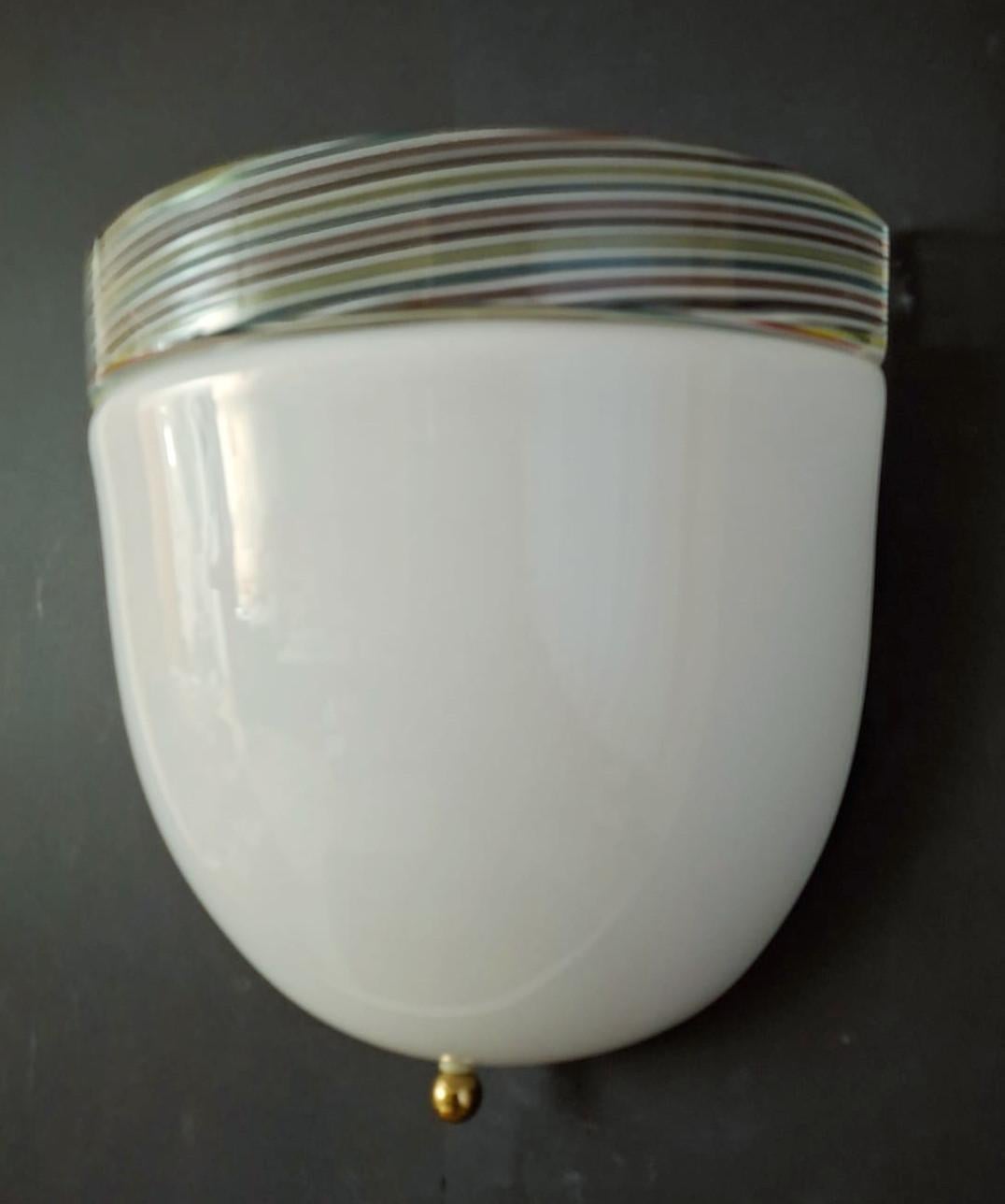 Lámpara de Murano Blanco Lechoso, 3 Disponibles Metal en venta