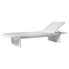 Milky White Ponente Sun Lounger by Martinelli Venezia Studio