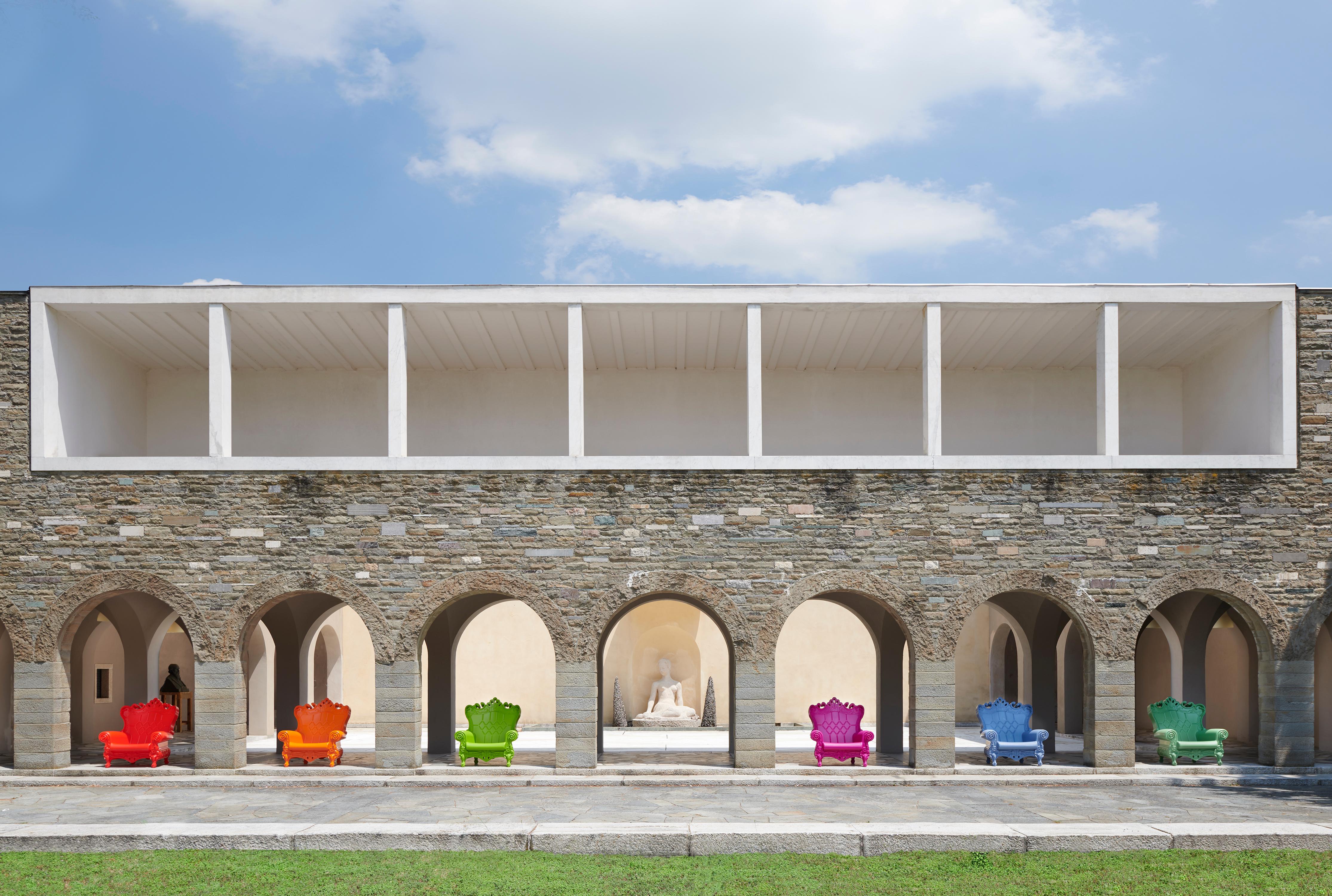 Italian Milky White Queen Of Love Armchair by Moro, Pigatti For Sale
