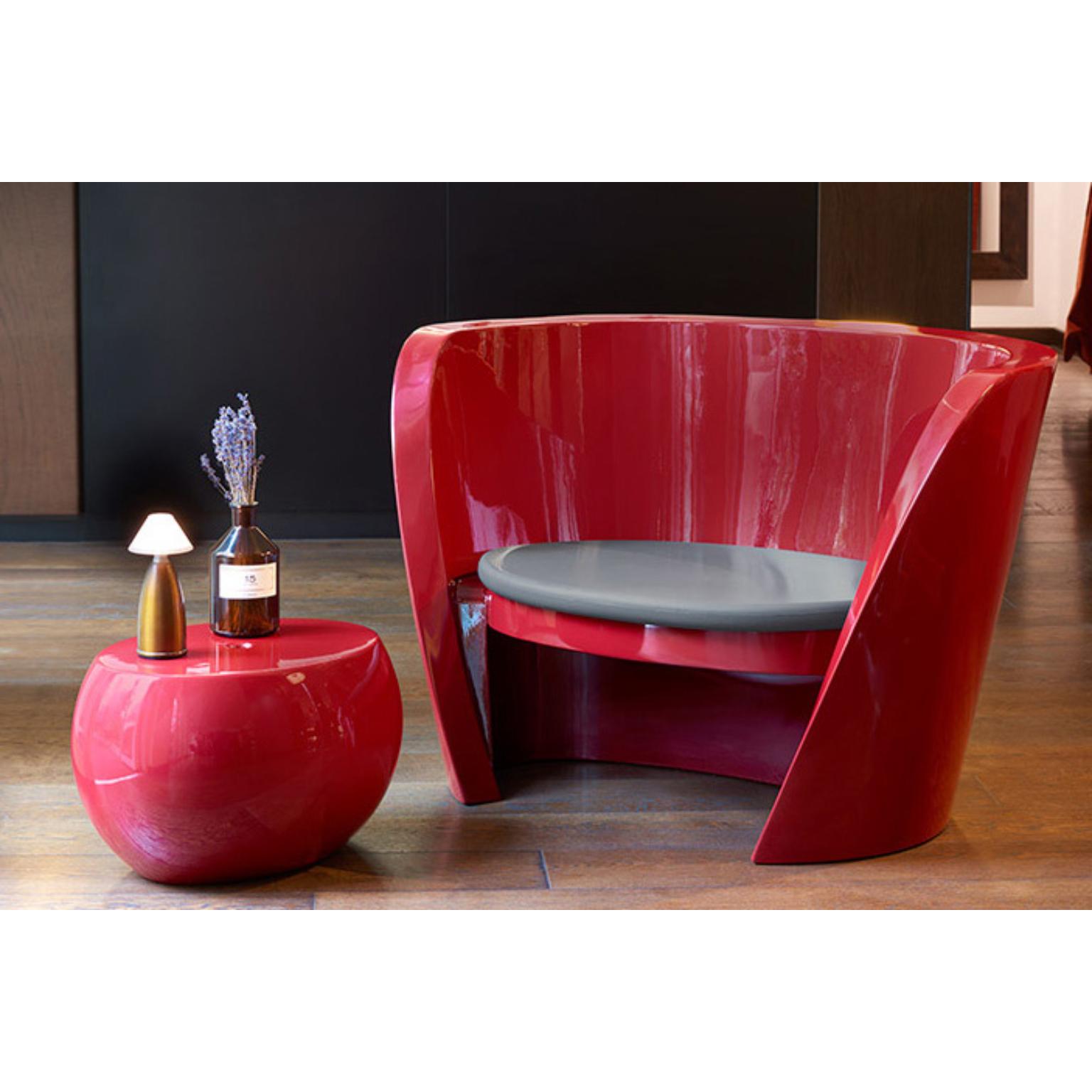 Post-Modern Milky White RAP Chair With Cotton White Cushion by Karim Rashid For Sale