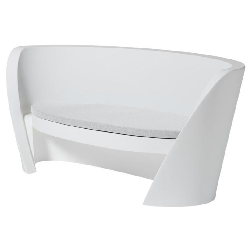 Milky White RAP Sofa With Cotton White Cushion by Karim Rashid