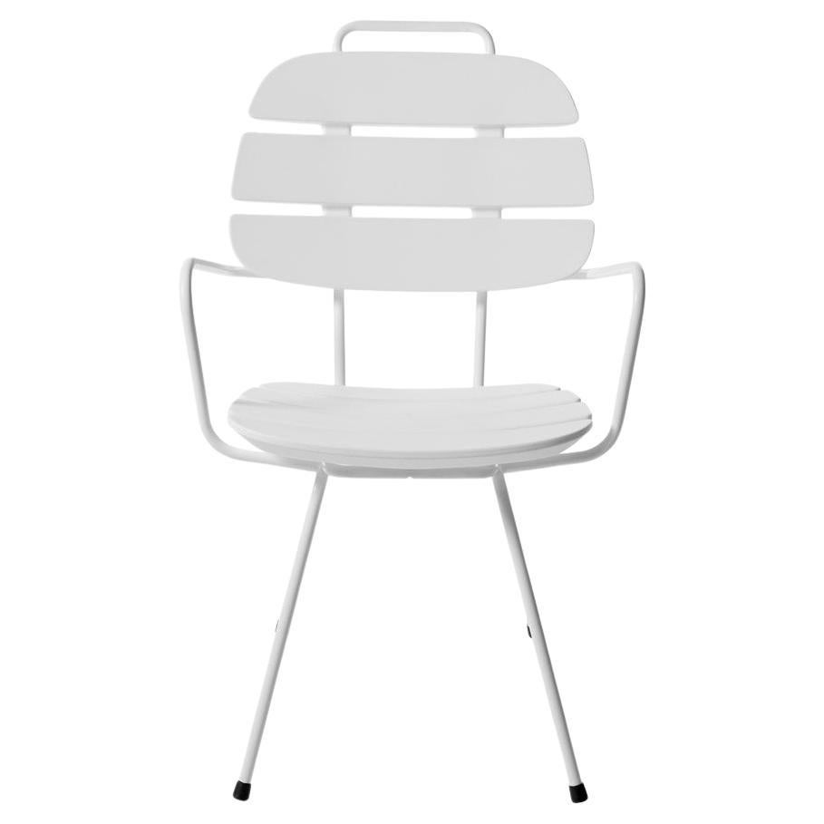 Milky White Ribs Chair by OTTO Studio