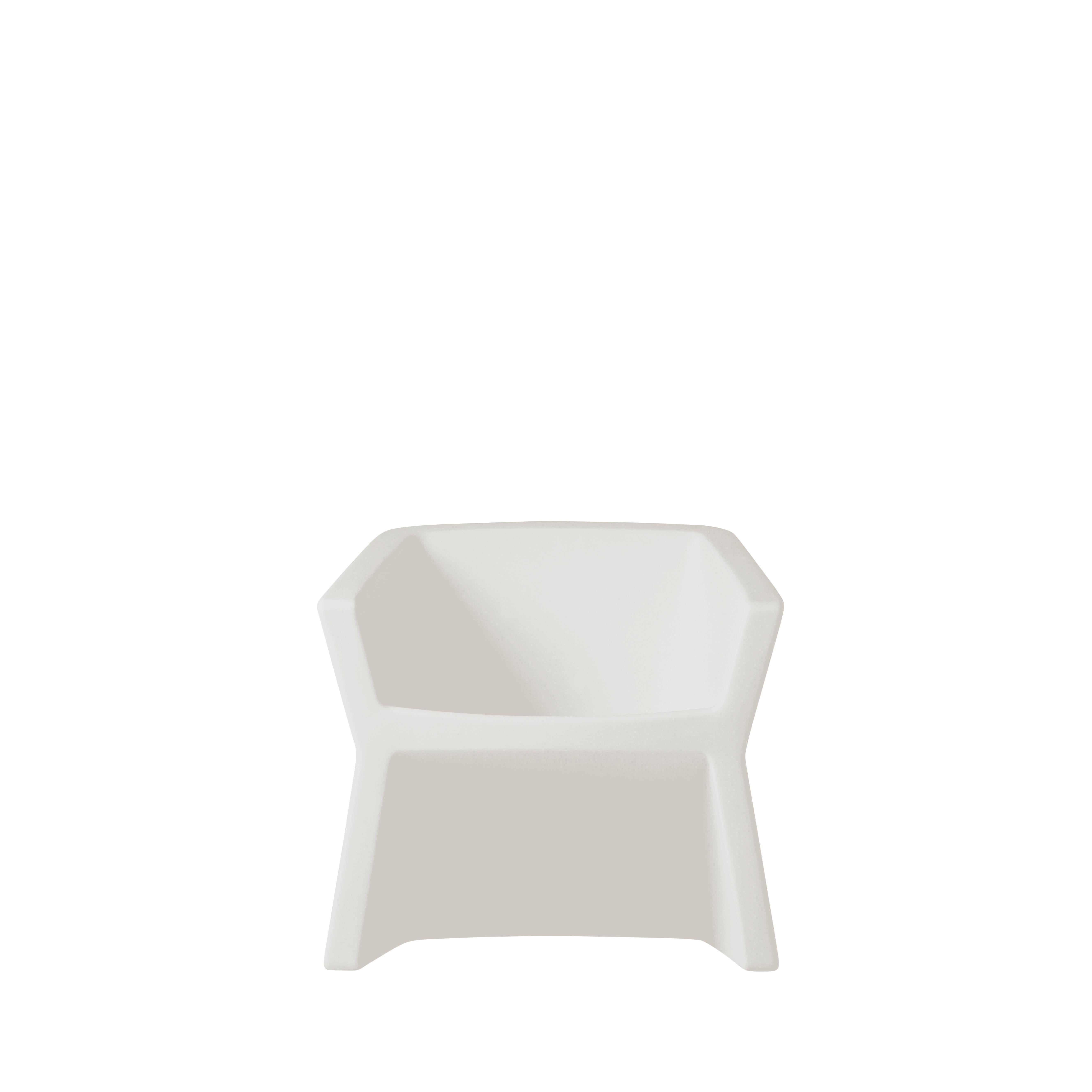 Italian Milky White Sweet Fuchsia Exofa Armchair by Jorge Najera For Sale