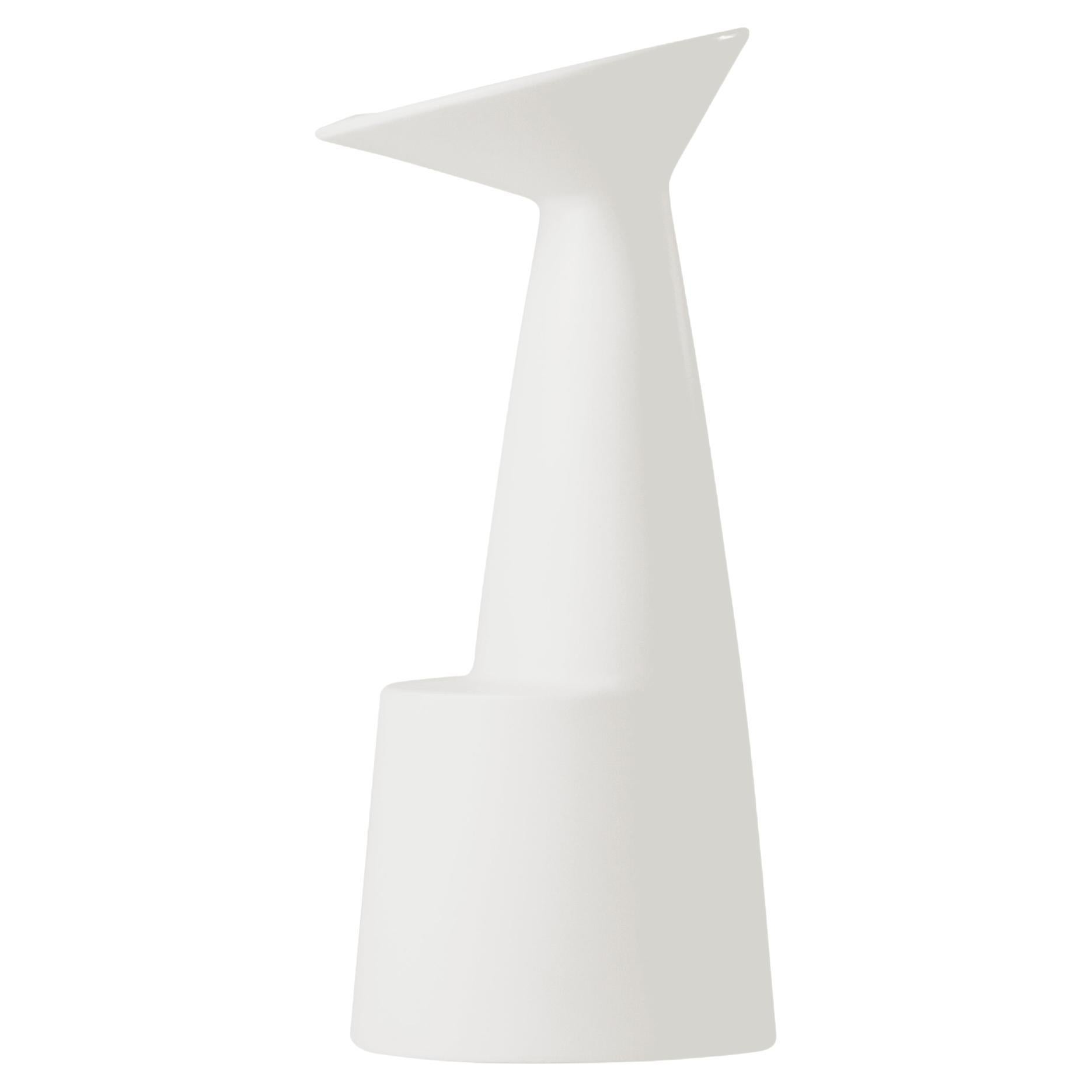 Milky White Voilà High Stool by Marc Sadler