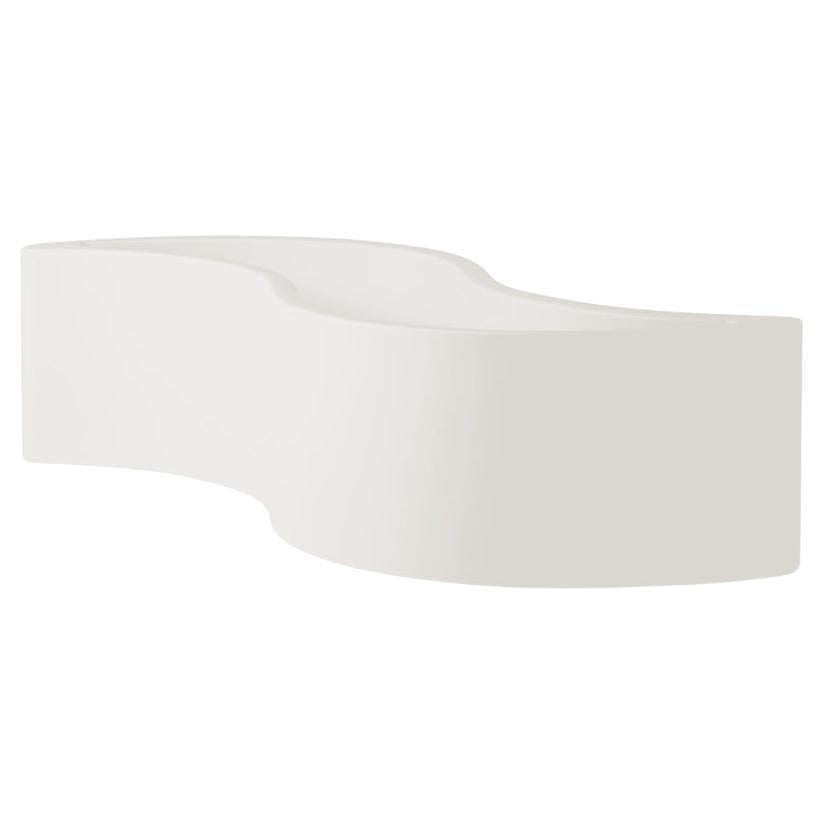 Vaso Whiting White Wave di Giò Colonna Romano in vendita