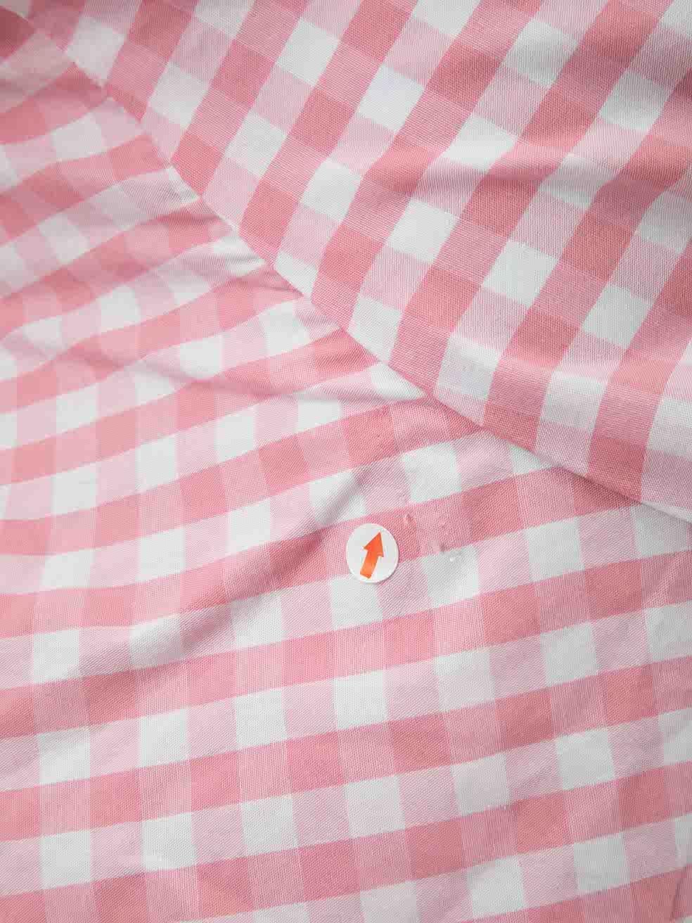 Milla Milla Pink Gingham Print Ruffled Midi Dress Size S For Sale 3