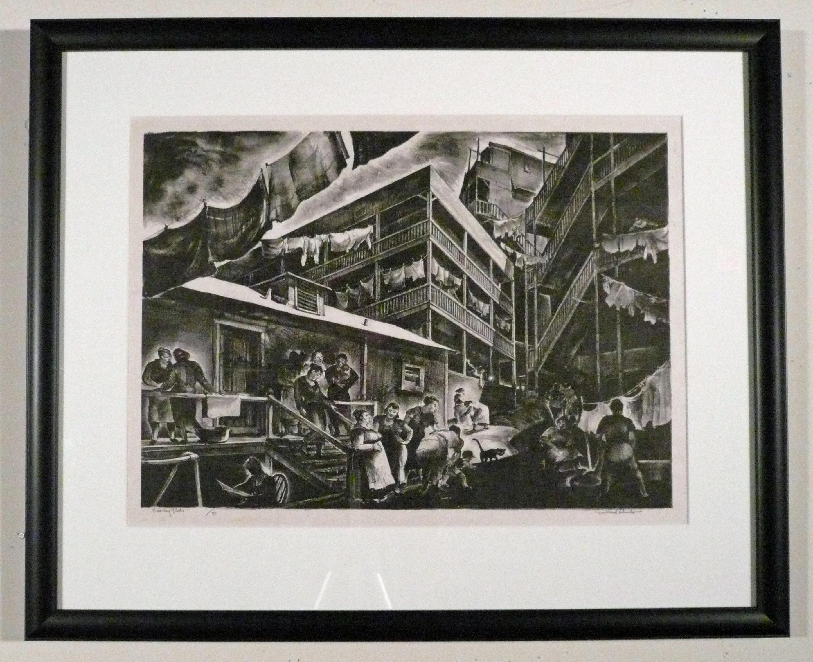 FAMILY FLATS - Print by Millard Sheets