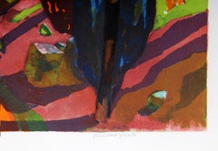 Campo, paisaje abstracto Litografía de Millard Sheets