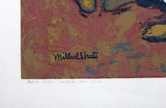 Mexikanisches Baby sitter, Volkskunst-Raumteiler von Millard Sheets 1949