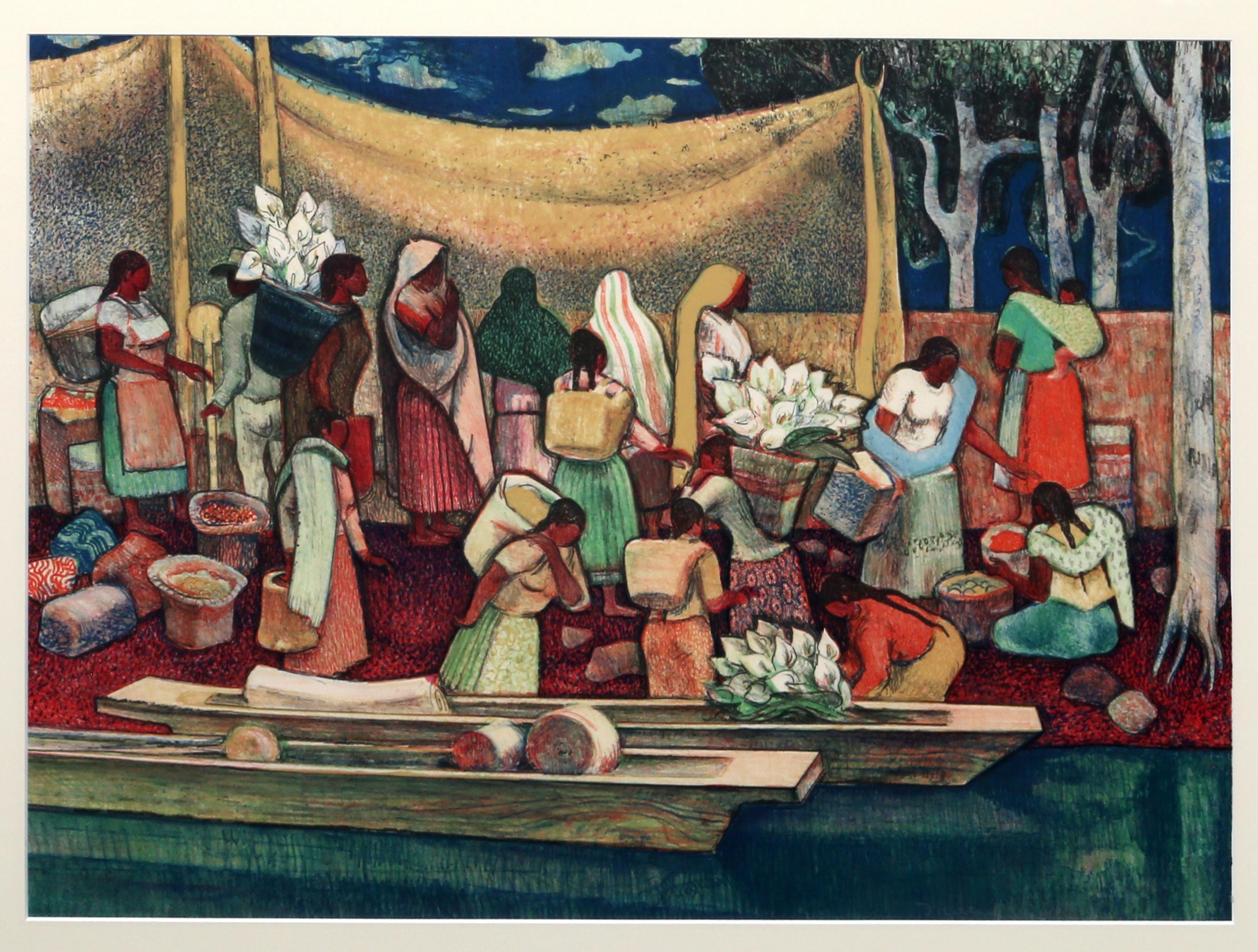 The Gathering by the River, Millard Sheets 1949