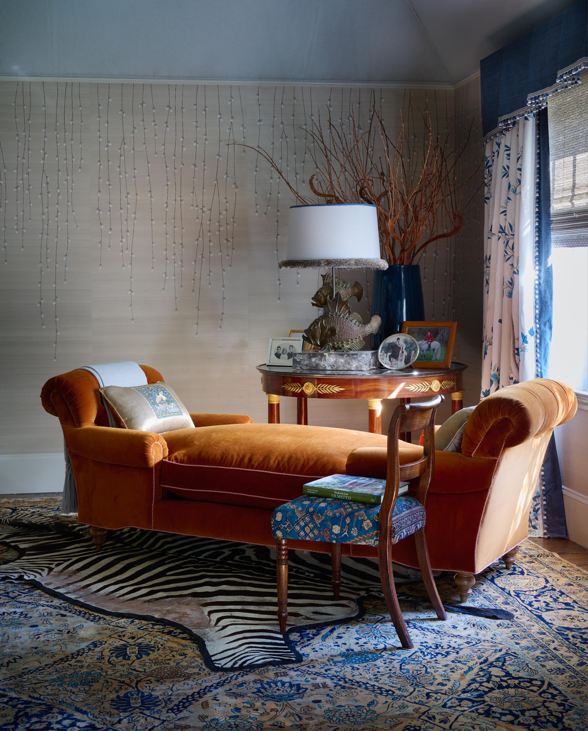 Américain Banc de chaise longue double Chesterfield anglais en tweed H&S - Tent par DH en vente