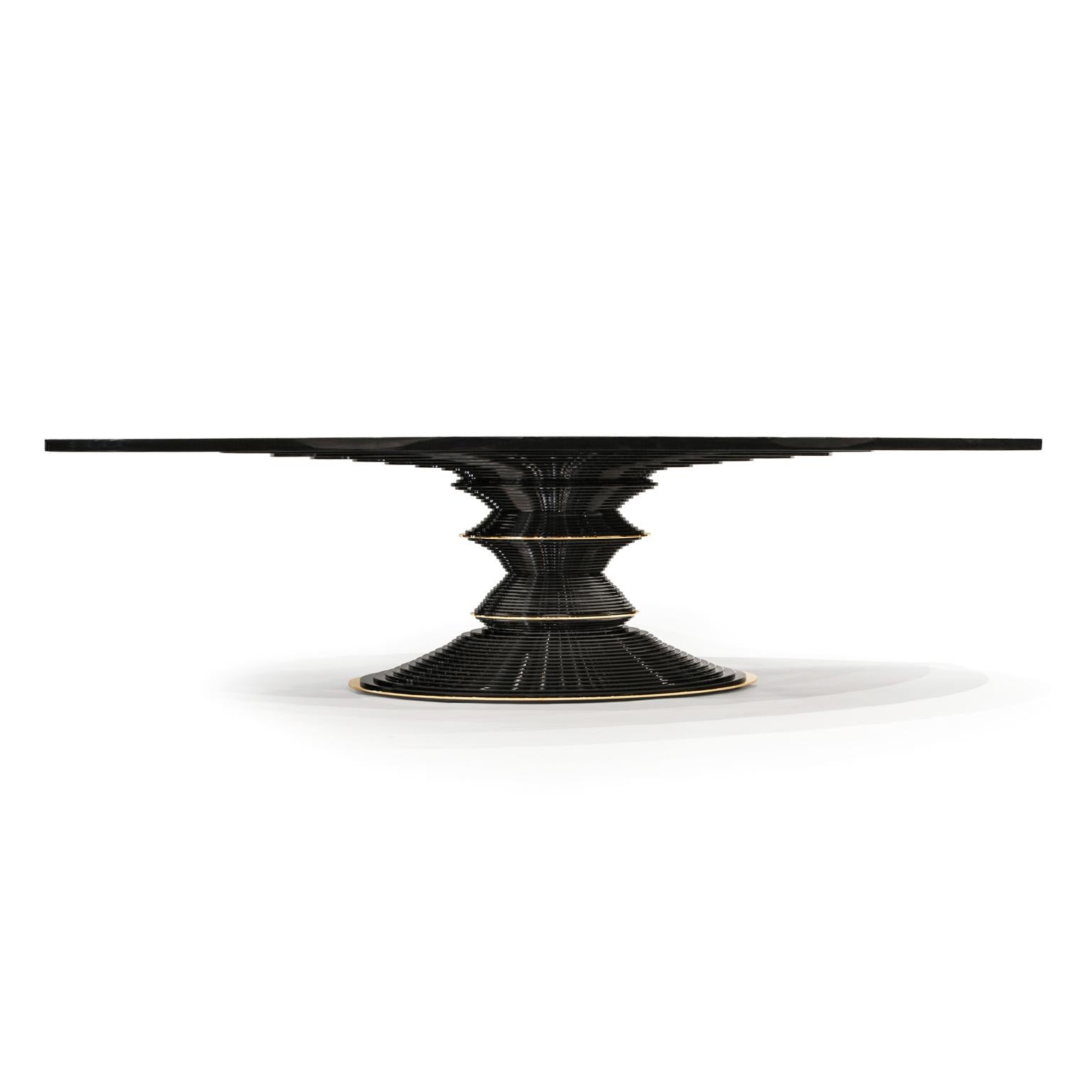 Carved Mille Dining Table By Barlas Baylar For Sale