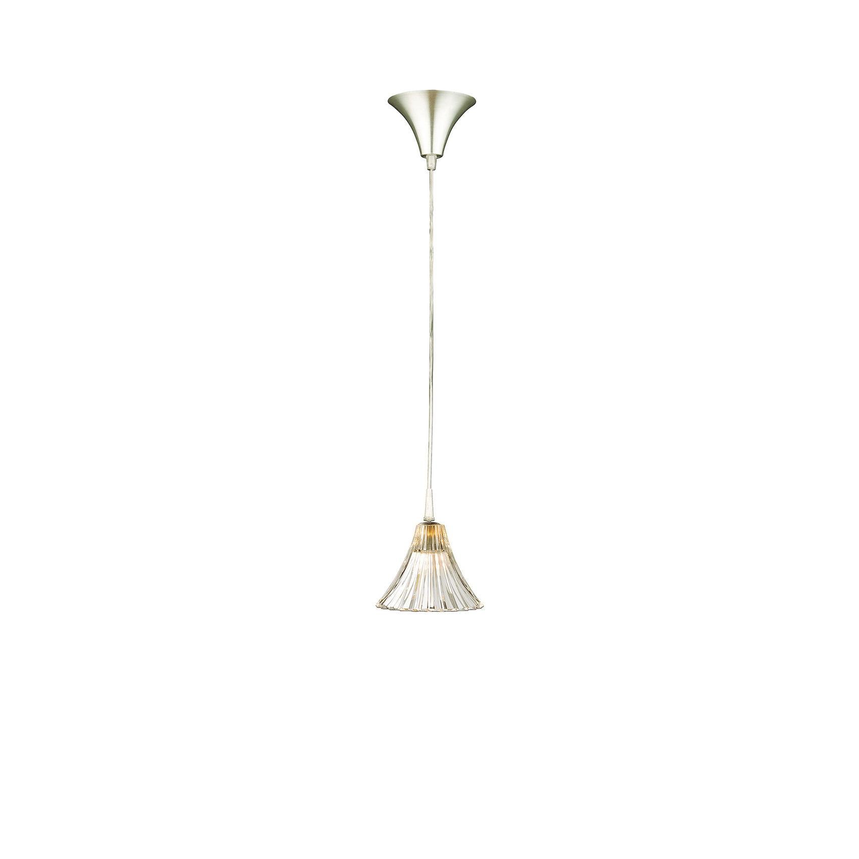 Ceiling Lamp, Designed by Mathias in 2002 for Baccarat, Mille Nuits is a reference to the 1001 Tales of The Arabian Nights.
Its tulip shaped cup in beveled cut crystal enhances the light-scattering properties of the Mille Nuits form. The silhouette