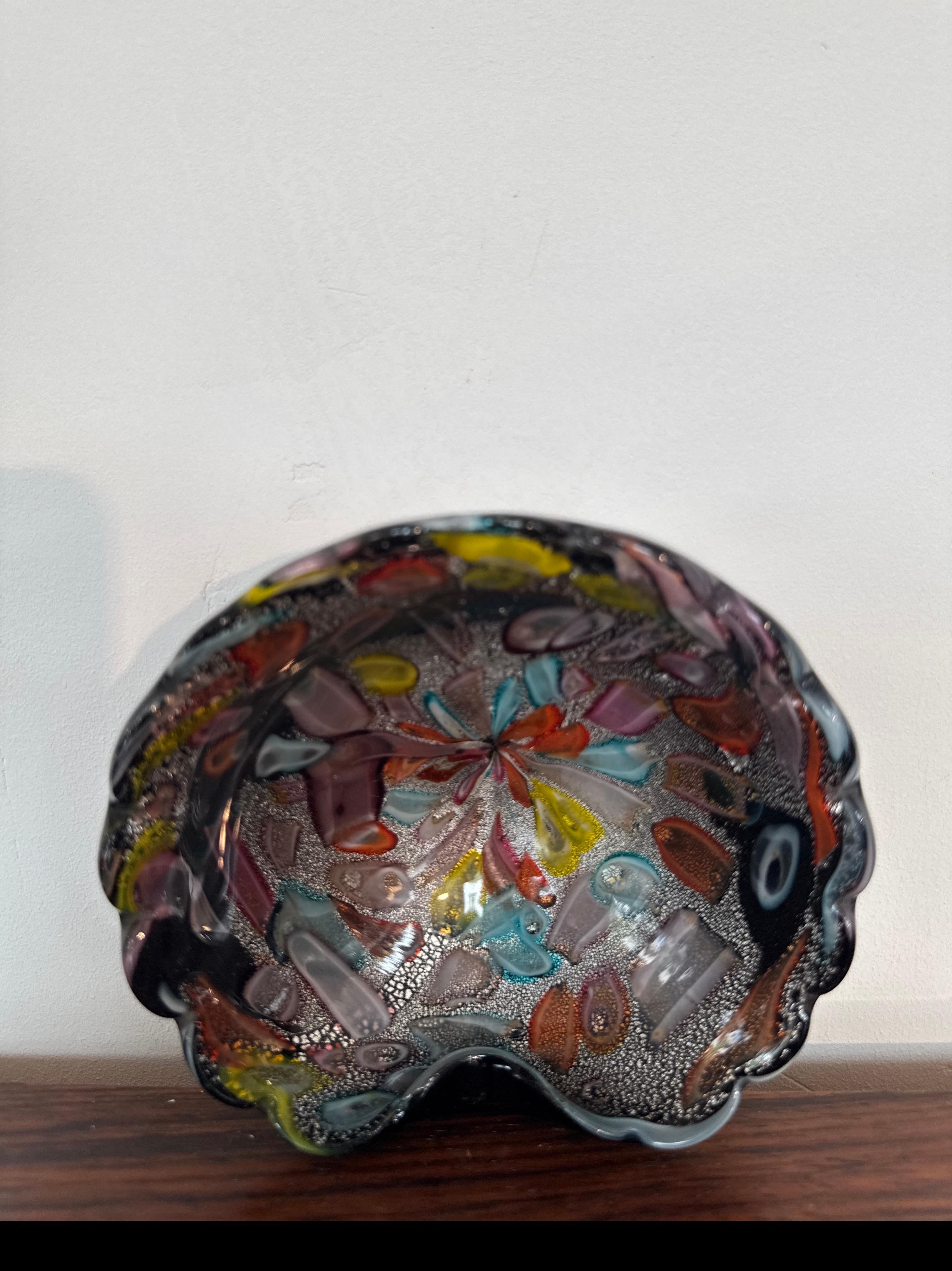 italien Coupe en verre Murano Mille Fiori Dino Martens Italie, années 1960 en vente