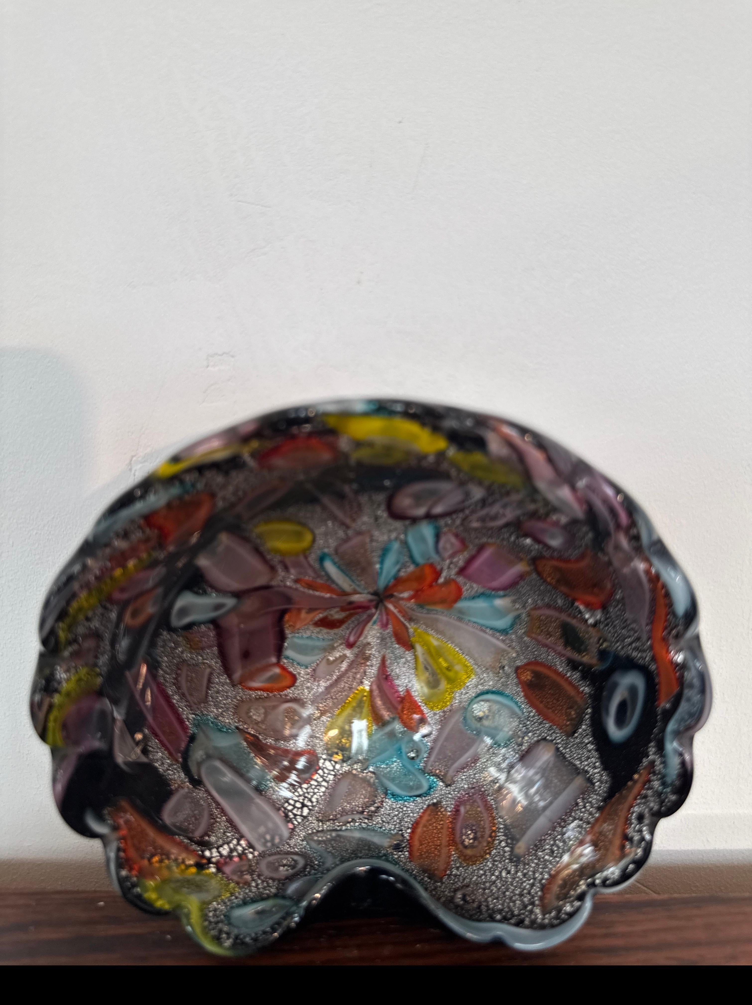 Coupe en verre Murano Mille Fiori Dino Martens Italie, années 1960 Bon état - En vente à Antwerp, BE