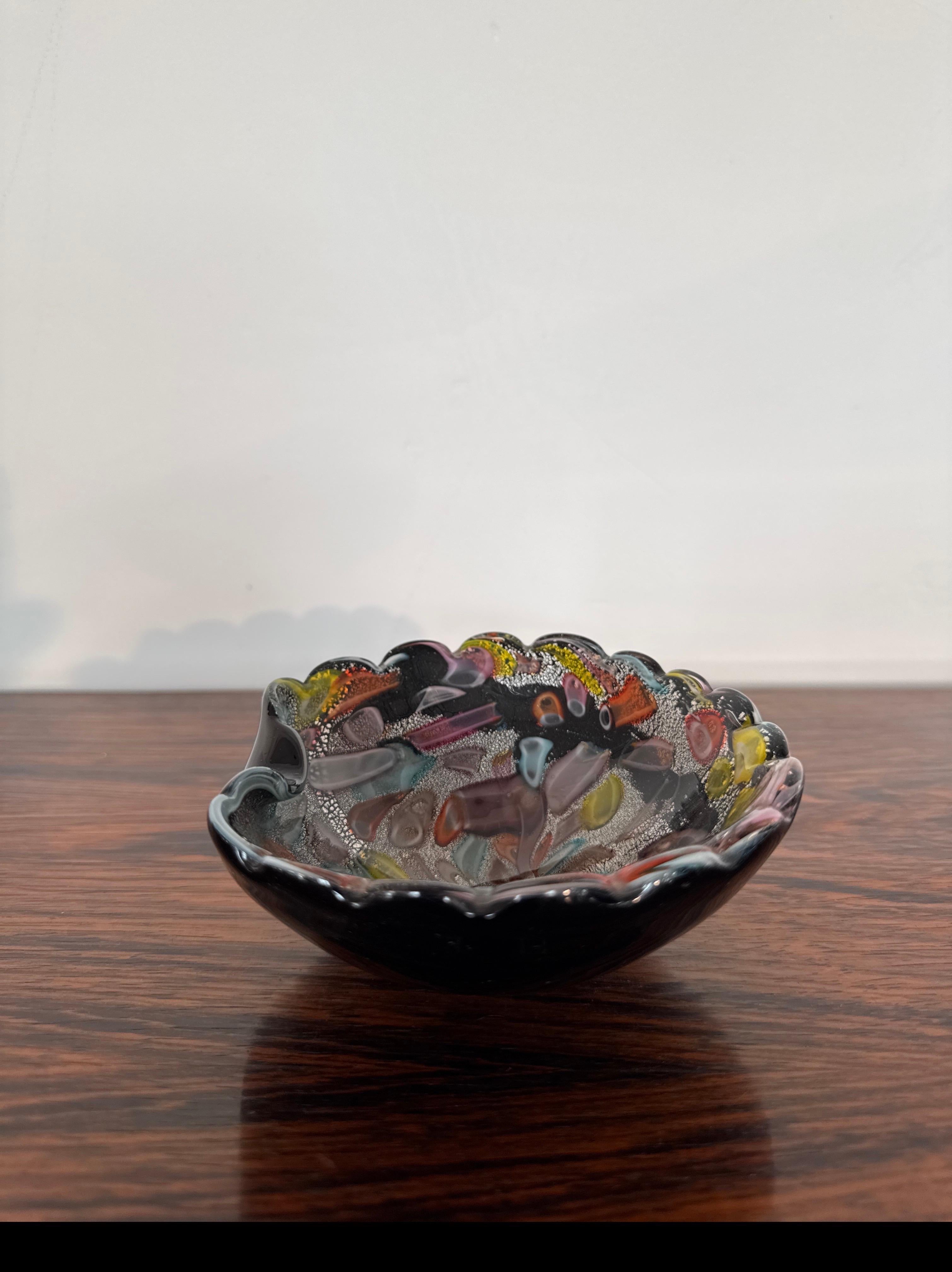 Coupe en verre Murano Mille Fiori Dino Martens Italie, années 1960 en vente 1