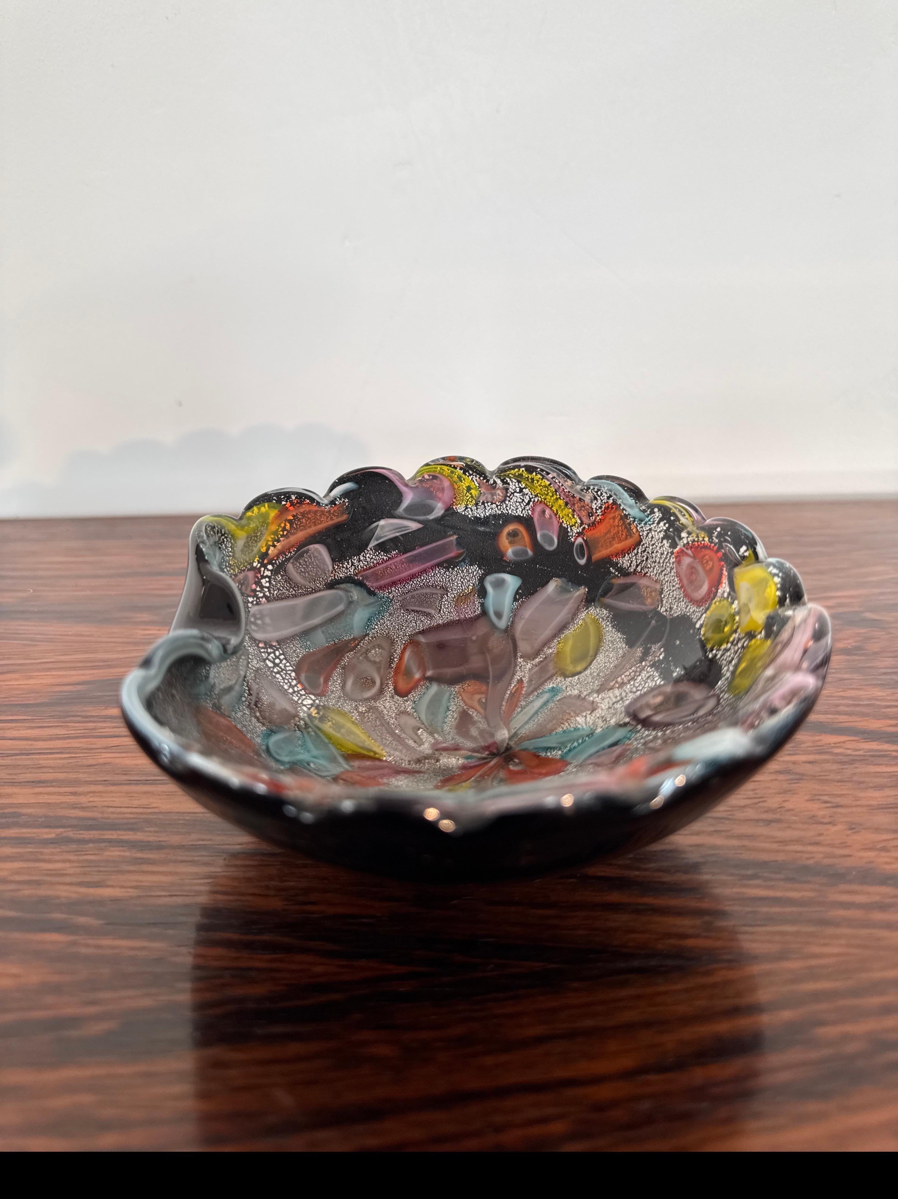 Coupe en verre Murano Mille Fiori Dino Martens Italie, années 1960 en vente 2