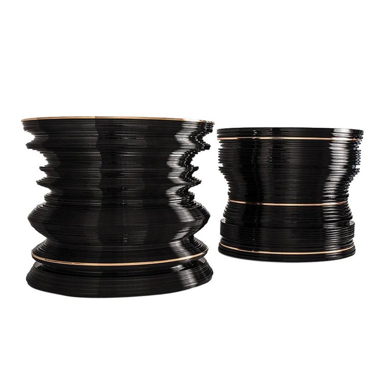 Millé Occasional Table 'Bronze, Black Lacquer' by Hudson 1