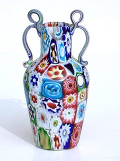 "Millefiori" by Ferro Toso & Co Murano Glass, 1910 Liberty Vase