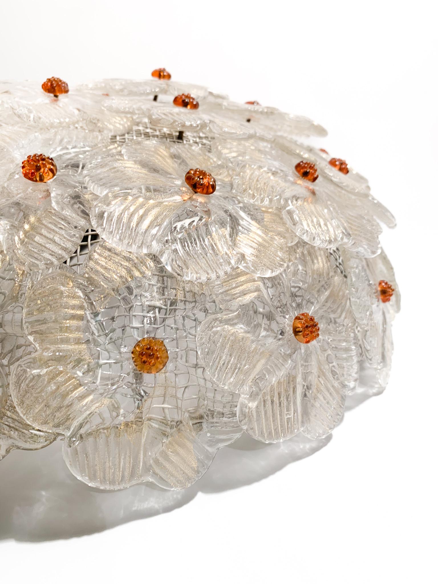 Millefiori Ceiling Light by Barovier & Toso in Murano Glass from the 1950s 6