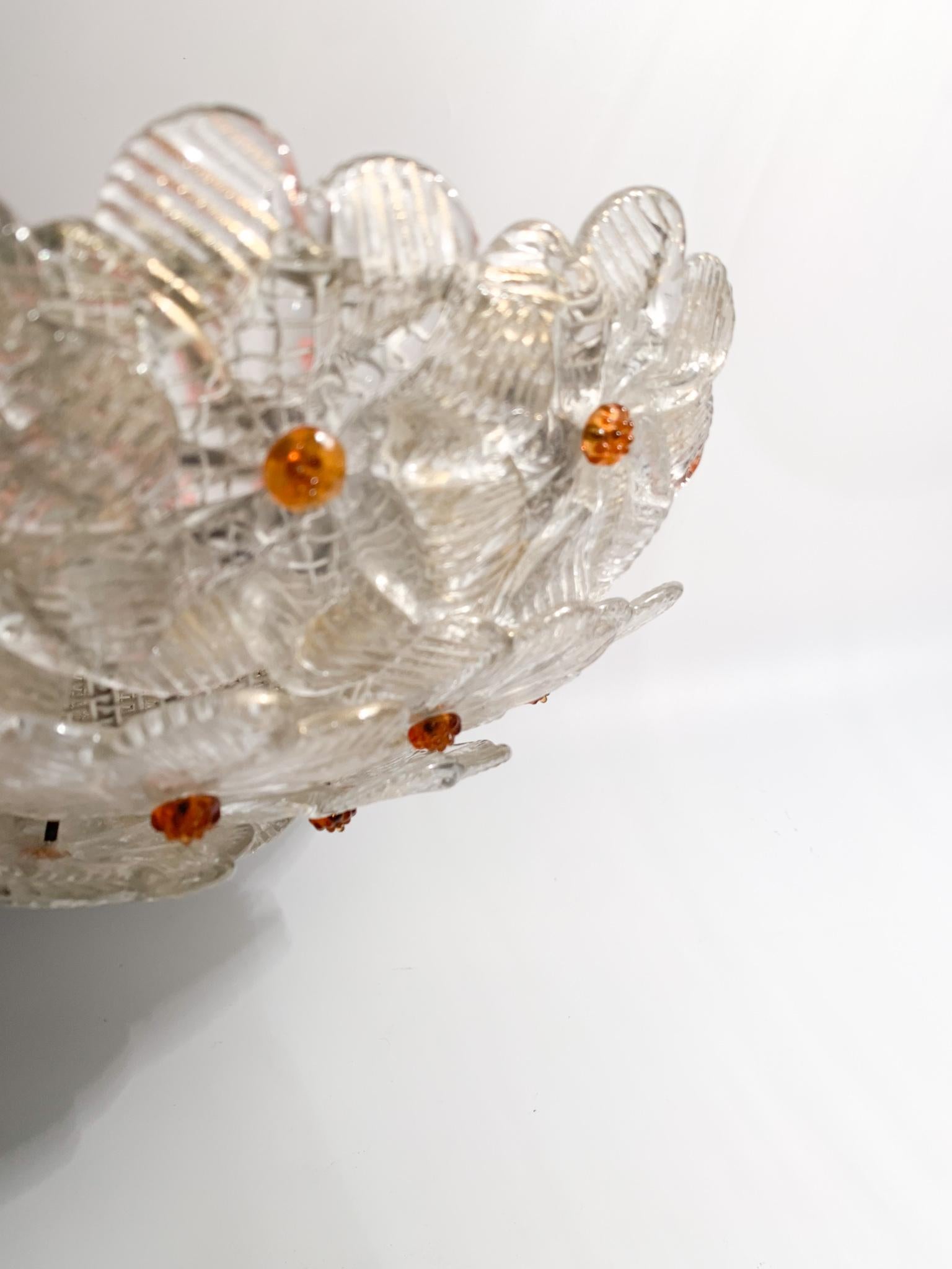 Millefiori Ceiling Light by Barovier & Toso in Murano Glass from the 1950s 1