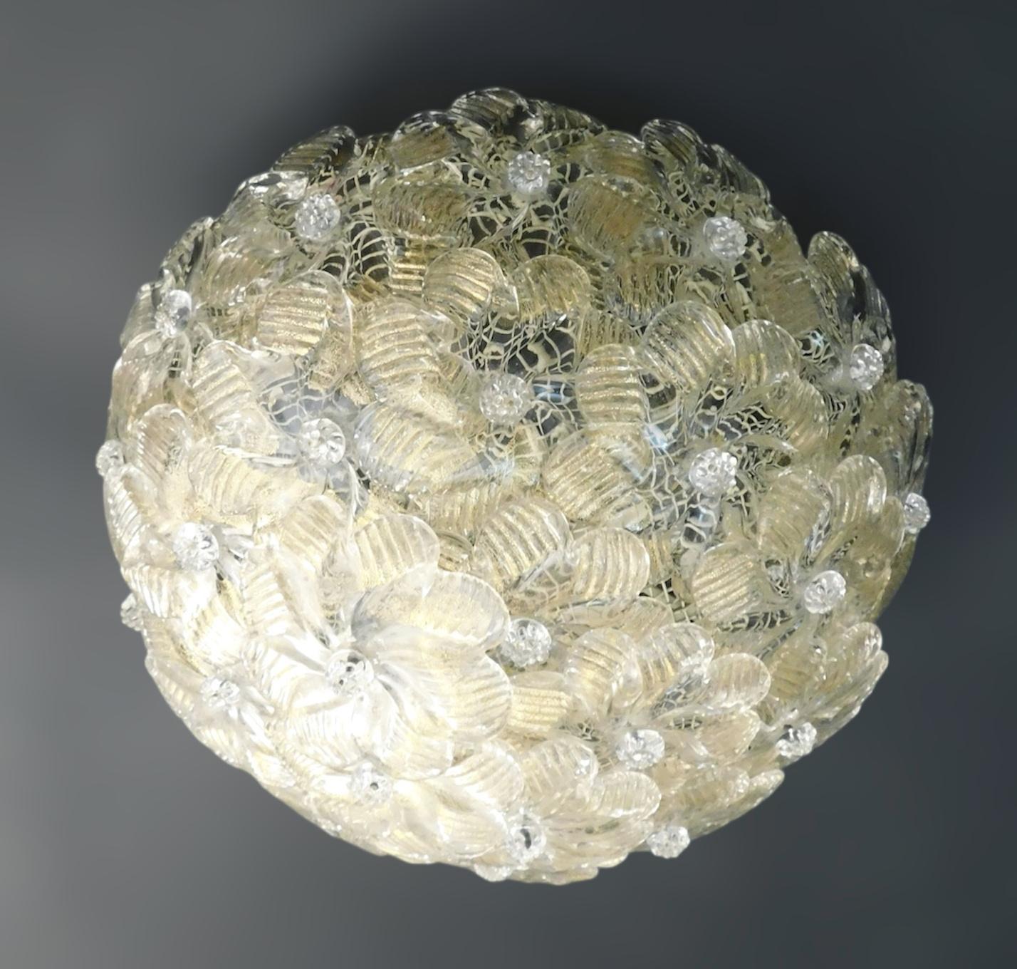 Millefiori Einbaubeleuchtung von Barovier e Toso (Moderne der Mitte des Jahrhunderts) im Angebot