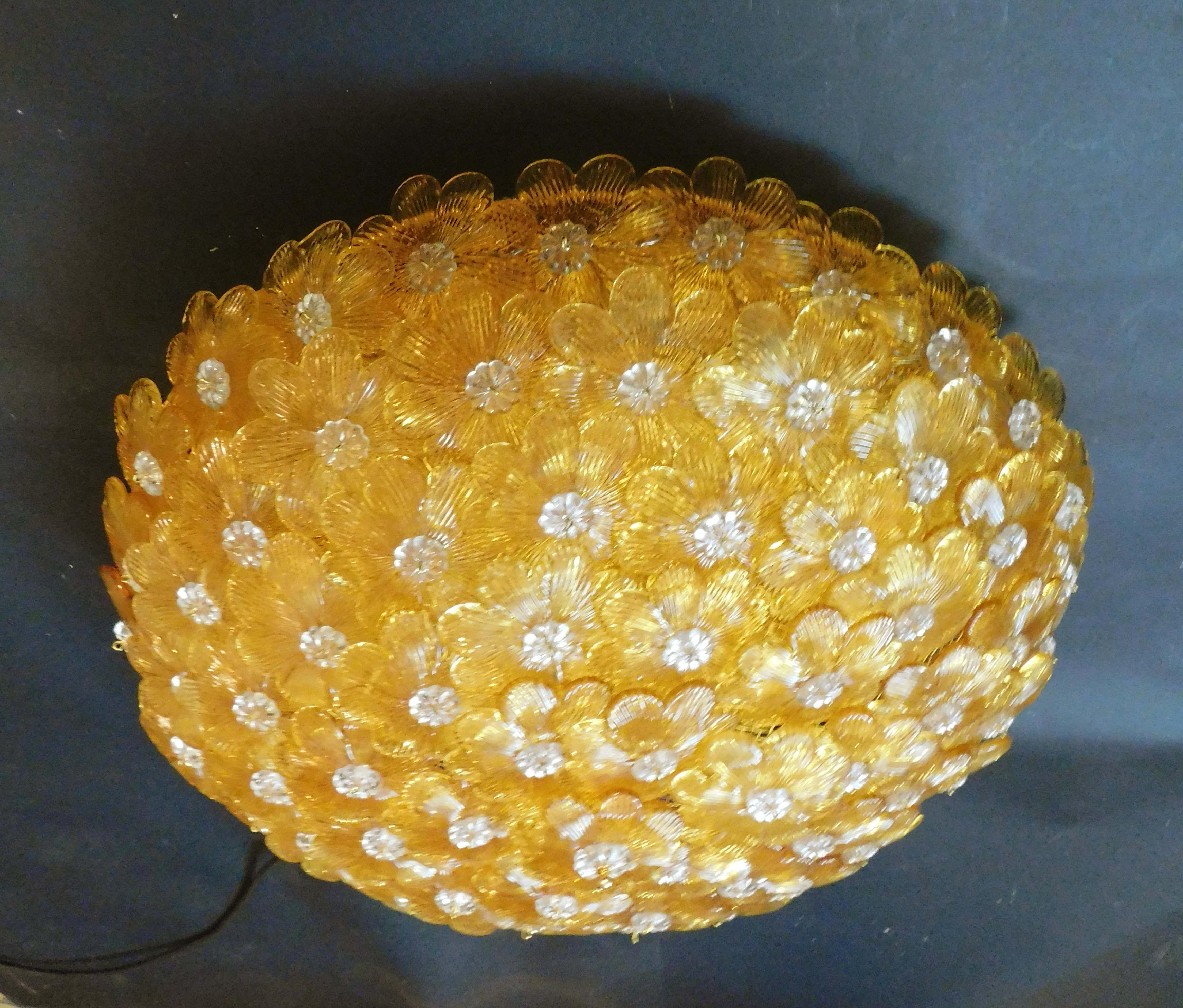 Mid-Century moderno Lampada da incasso Millefiori di Barovier e Toso in vendita