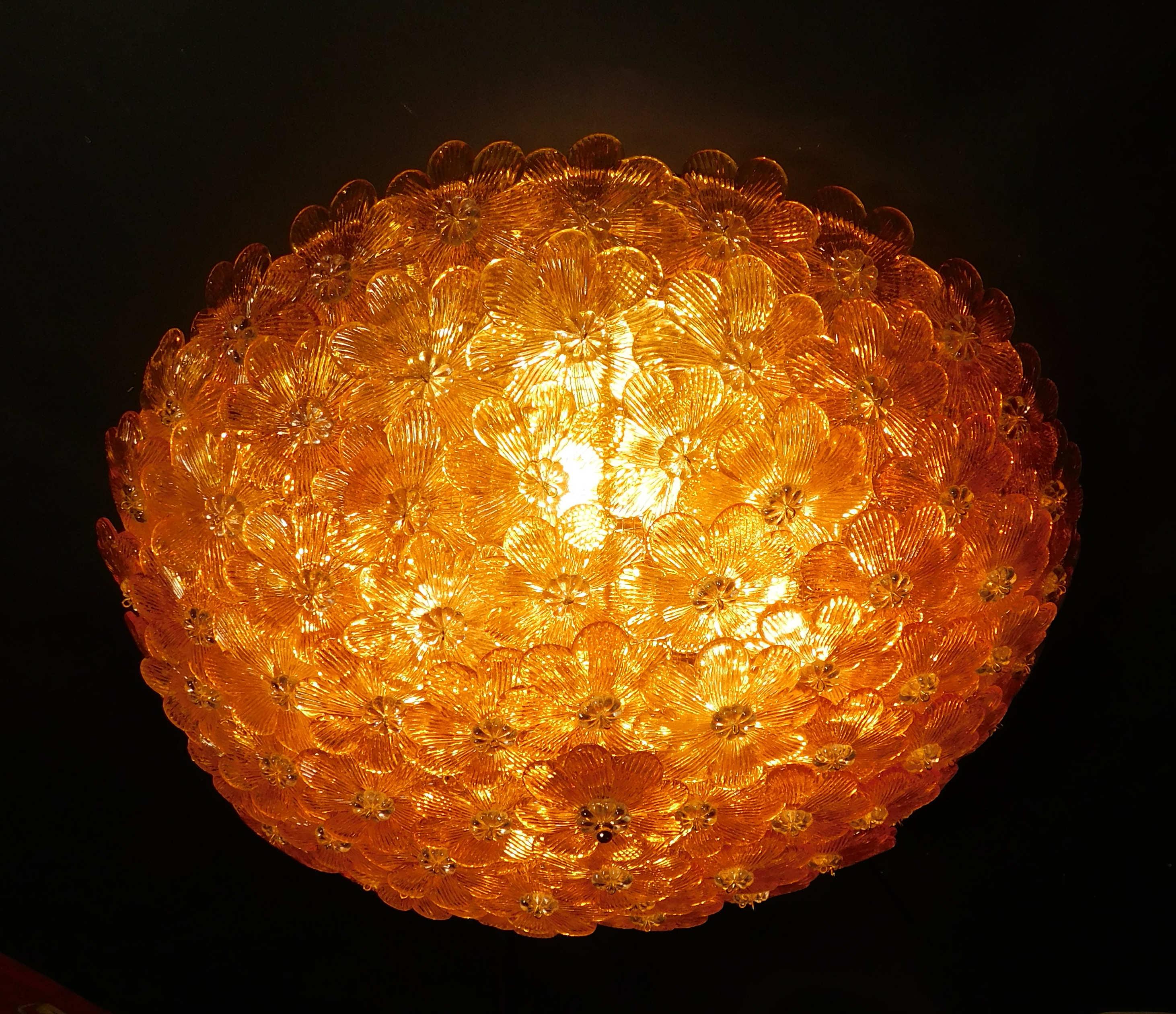 Lampada da incasso Millefiori di Barovier e Toso In condizioni buone in vendita a Los Angeles, CA
