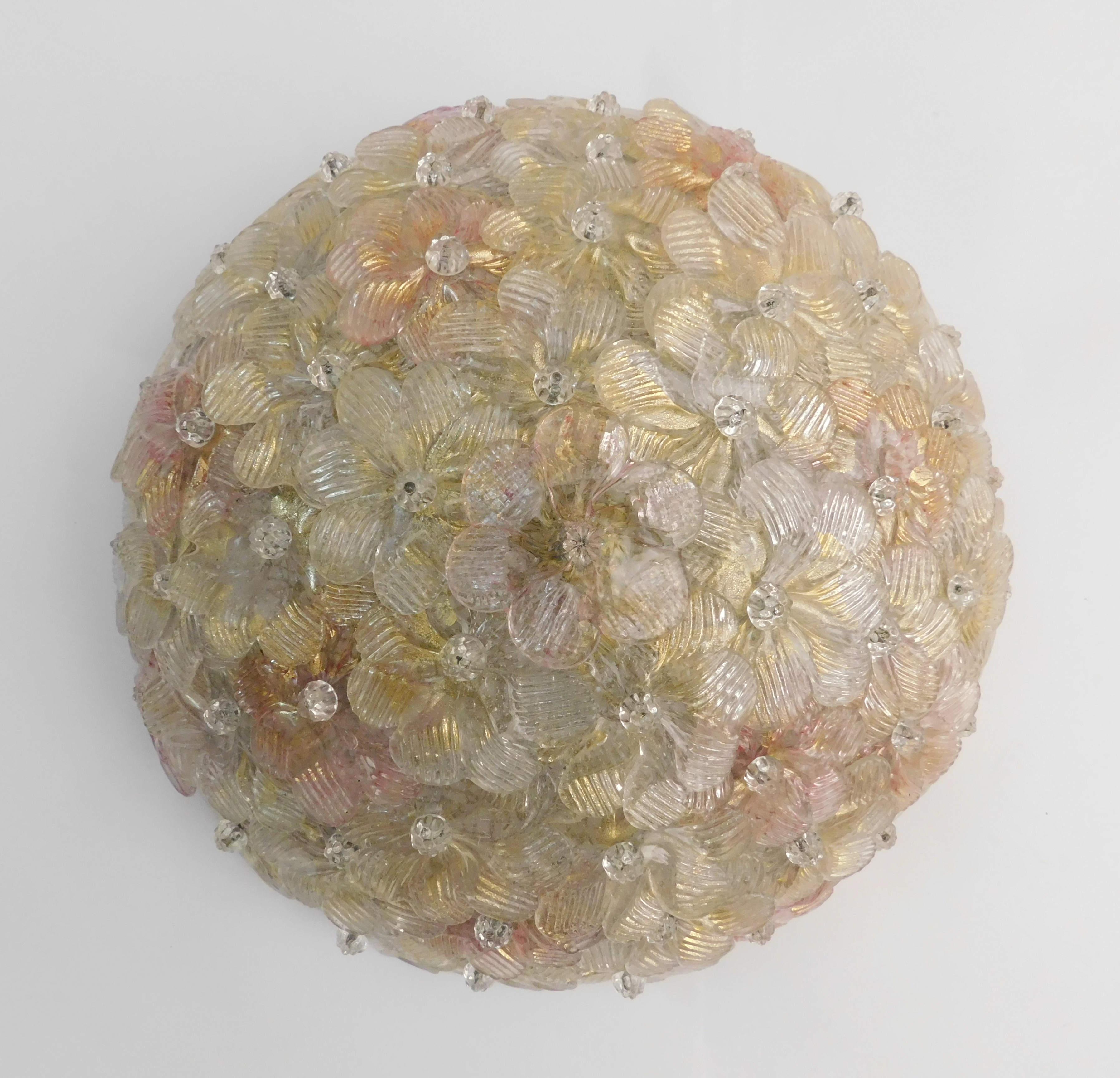 20ième siècle Monture encastrée Millefiori de Barovier e Toso en vente