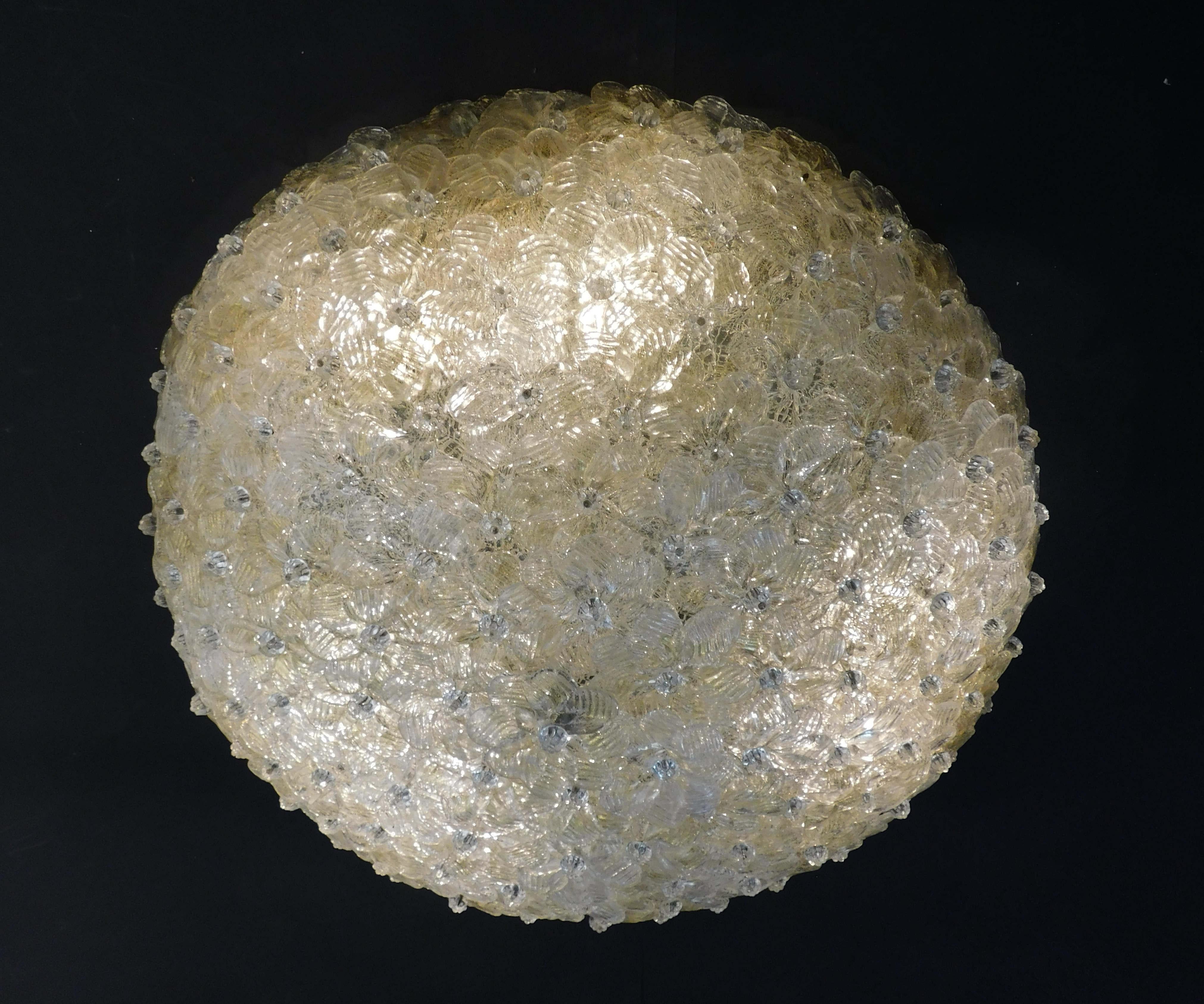 20th Century Millefiori Flush Mount by Barovier e Toso For Sale