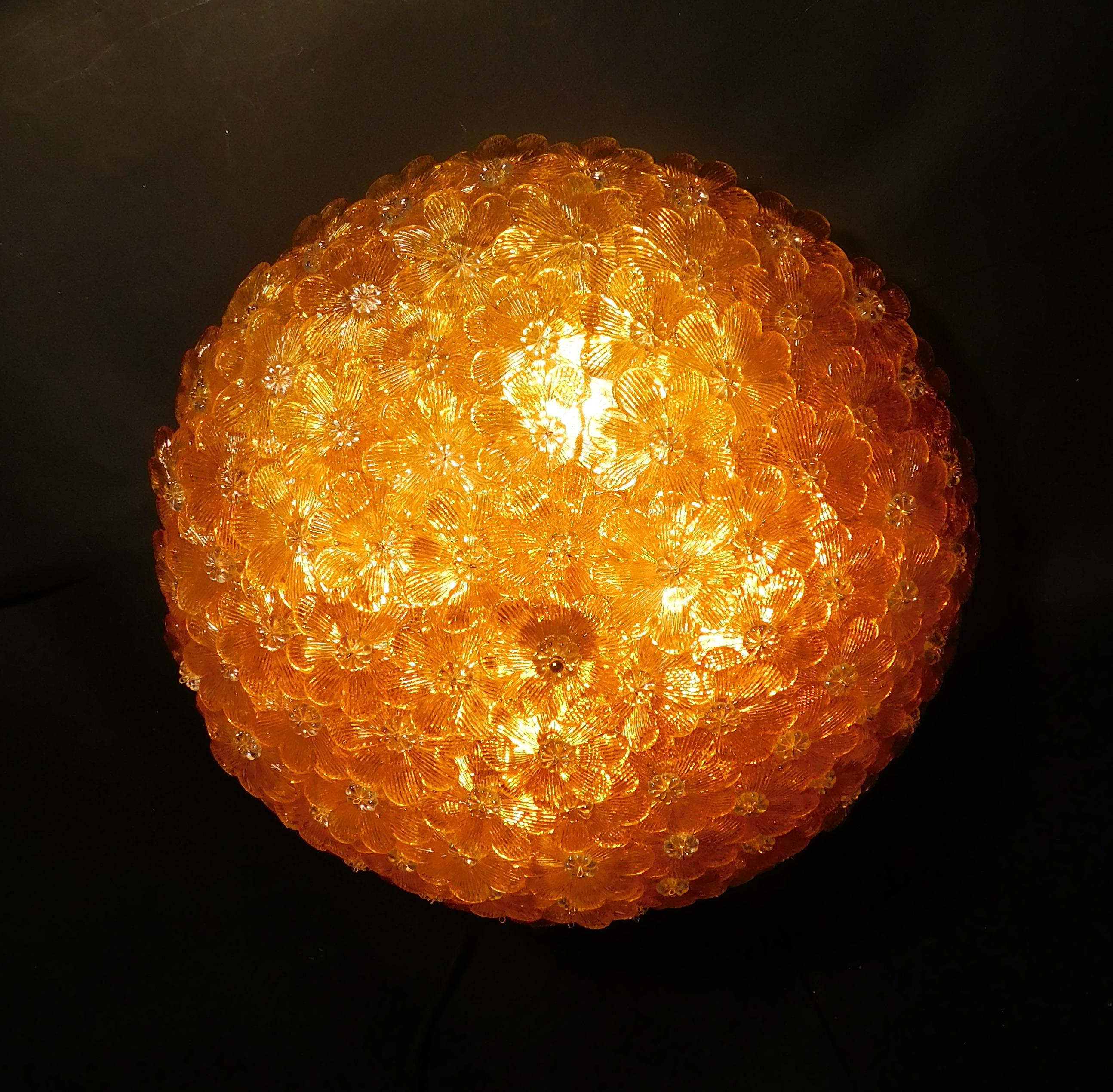 Vetro di Murano Lampada da incasso Millefiori di Barovier e Toso in vendita