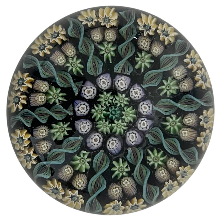 Millefiori Glass Paperweight by Perthshire, Crieff Scotland, circa 1970's