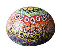 Millefiori Glass Paperweight – Murano, Attributed To Fratelli Toso –  1950–1970