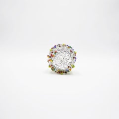 Gobelet en verre Millefiori, gobelet en verre froissé et bombé