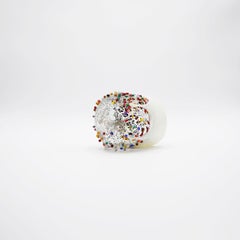 Millefiori Glass Tumbler, Dimpled Crumpled Glass Beaker