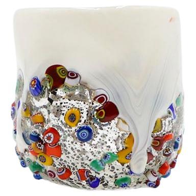 Vaso de cristal Millefiori, Vaso de cristal arrugado con hoyuelos
