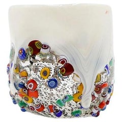 Vaso de cristal Millefiori, Vaso de cristal arrugado con hoyuelos