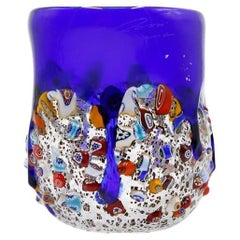 Vaso de cristal Millefiori, Vaso de cristal arrugado con hoyuelos