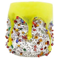Vaso de cristal Millefiori, Vaso de cristal arrugado con hoyuelos