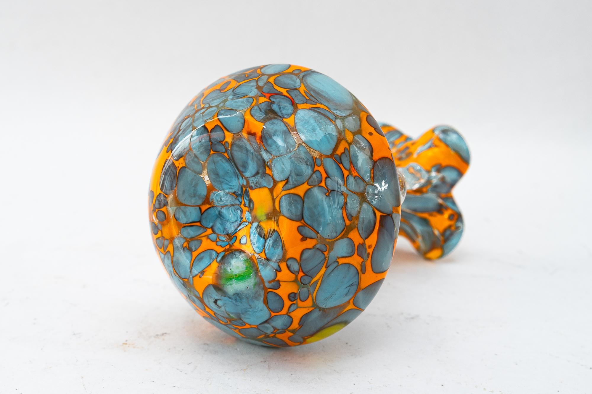 Millefiori Italienische Kunstglasvase um 1950 im Angebot 4