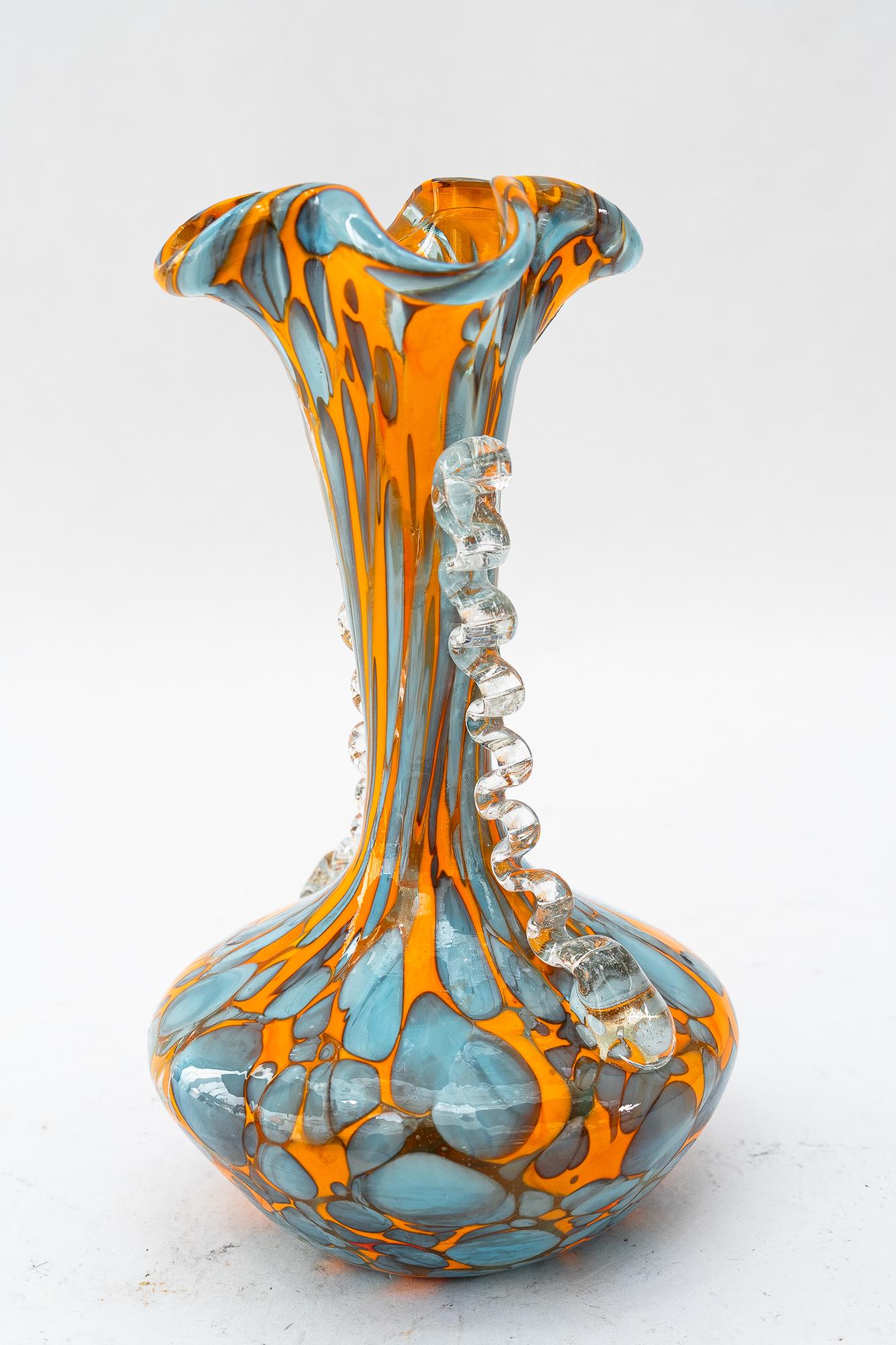 Millefiori Italienische Kunstglasvase um 1950 im Angebot 1