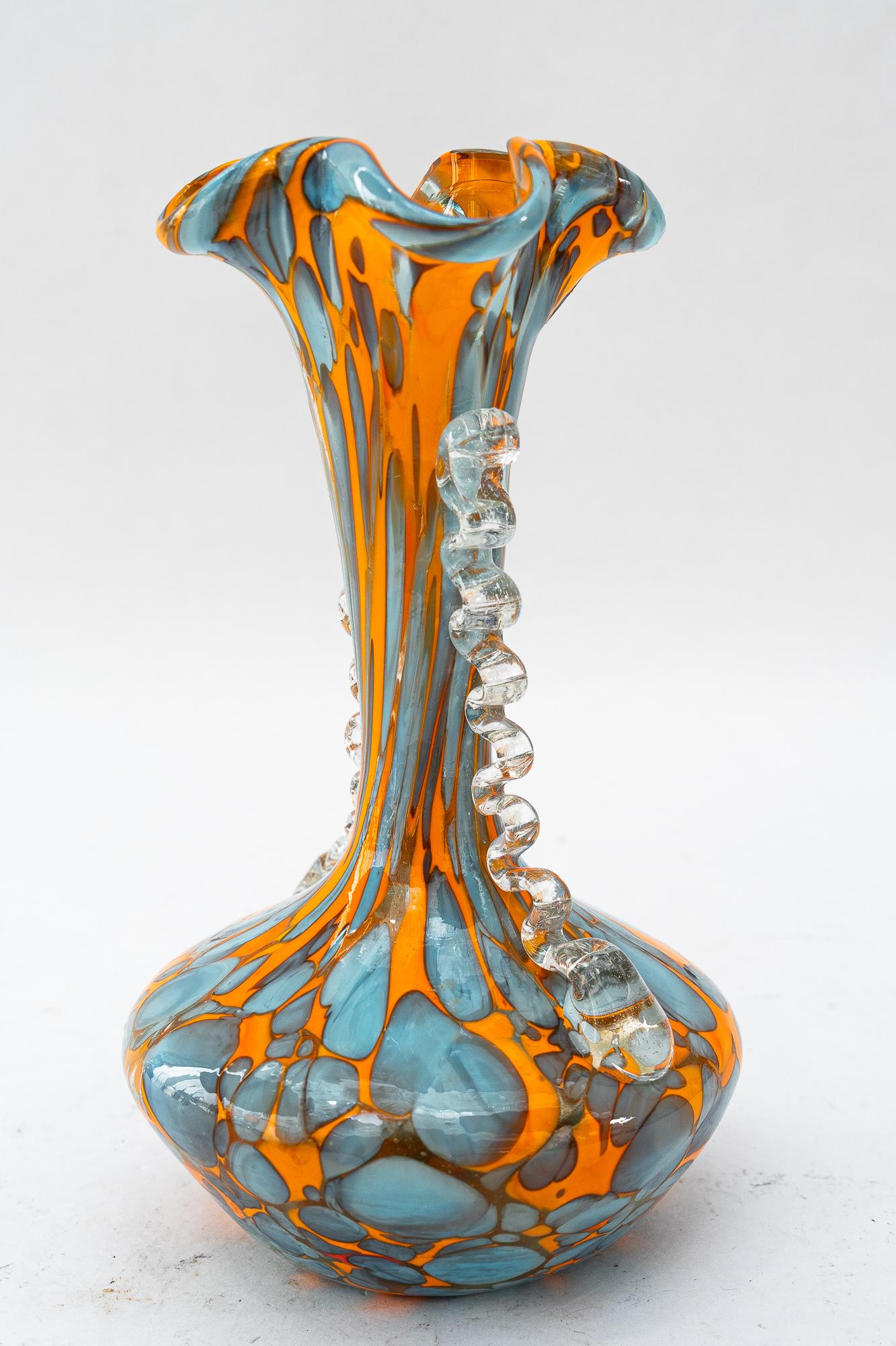 Millefiori Italienische Kunstglasvase um 1950 im Angebot 2