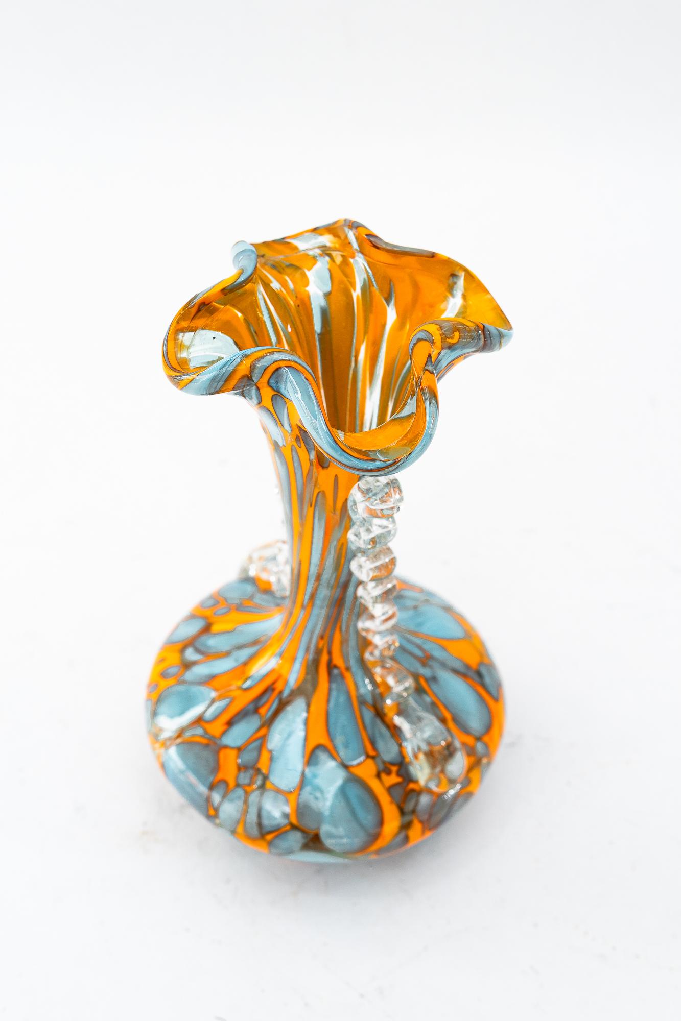 Millefiori Italienische Kunstglasvase um 1950 im Angebot 3