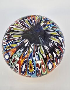 Millefiori Italian glass paperweight extremely colourful and tactile circa 1920
