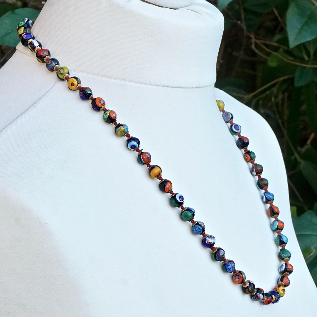 millefiori beads necklace