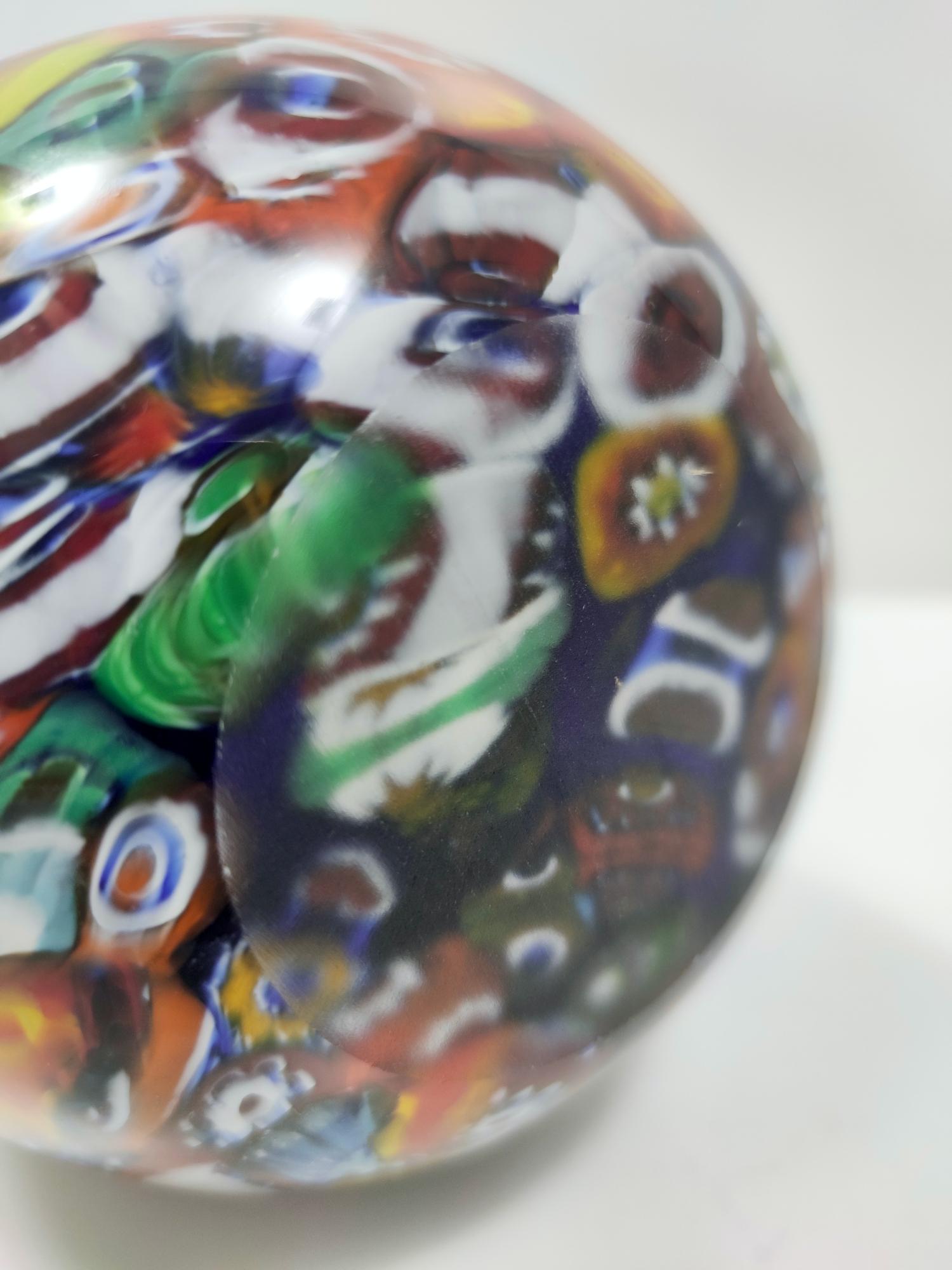 Millefiori Murano Glass Vase by Fratelli Toso with Murrines, Italy 1980s 7